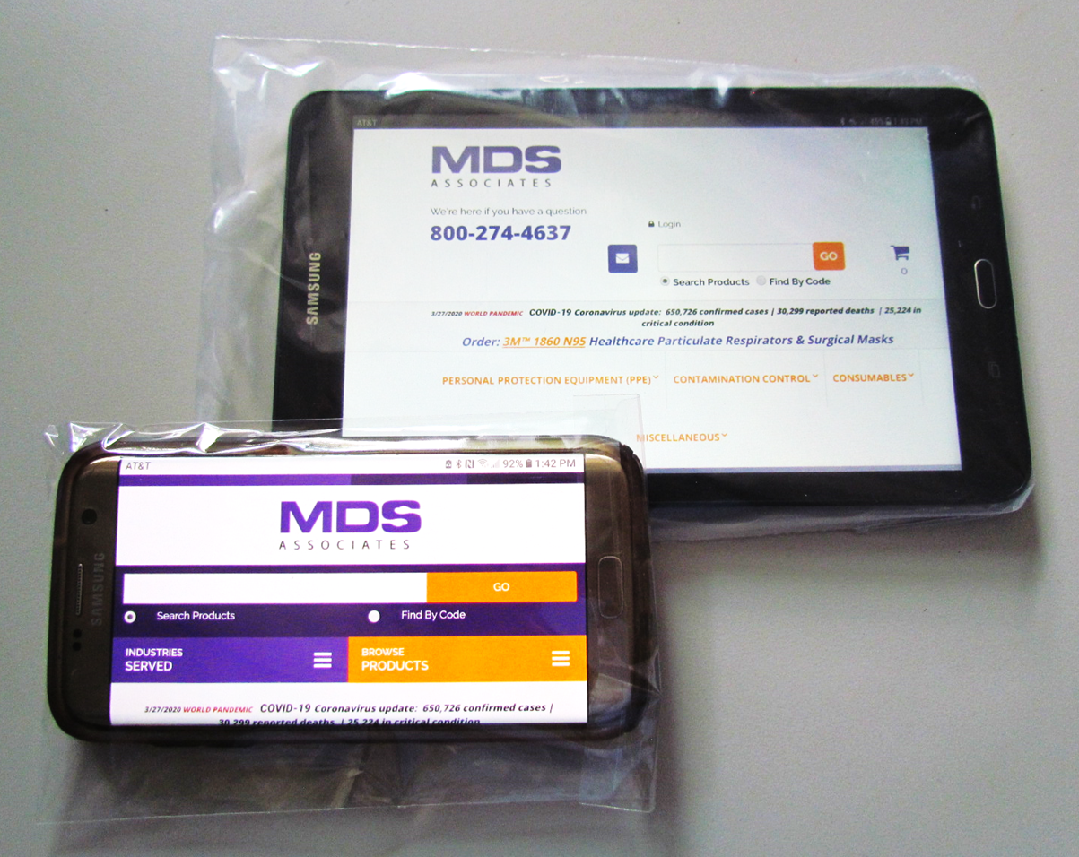 Disposable High Clarity 1.5 Mil Poly Infection-Control Laptop/Tablet/Cell Phone Covers with Resealable 1-1/2` Lip Closure